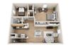Standard 2 bedroom apartment floor plan